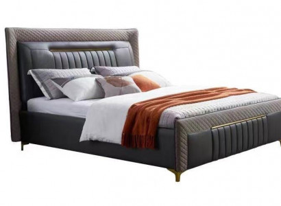 Modernes Bett Betten modernes Luxus Leder Bett Hotelbett Doppelbett Neu